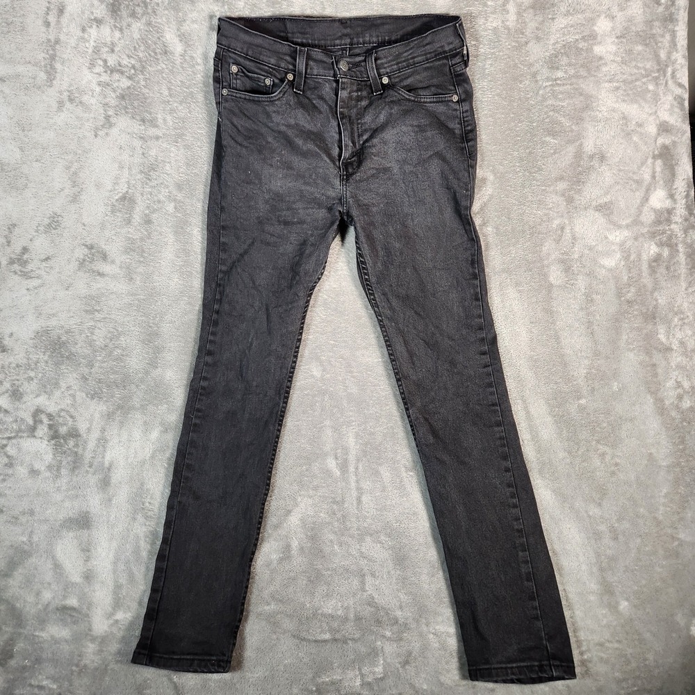 Levi's 505 Mens W30‎ L30 Black Water<Less Jeans Straight Fit Casual Pants